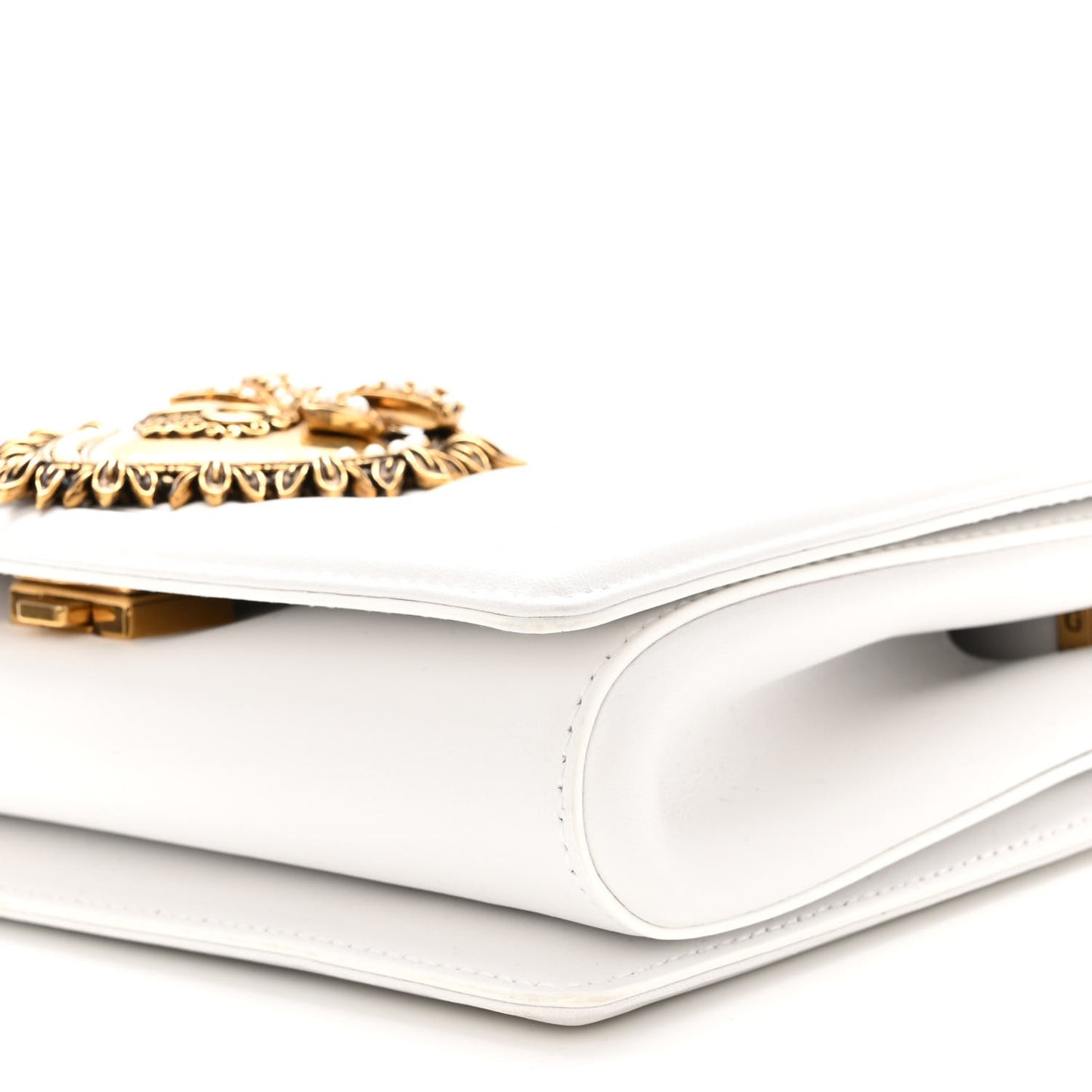 Calfskin Medium Devotion Crossbody Bag White