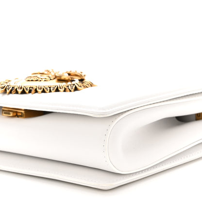 Dolce & Gabbana Calfskin Medium Devotion Crossbody Bag White 8 of 9