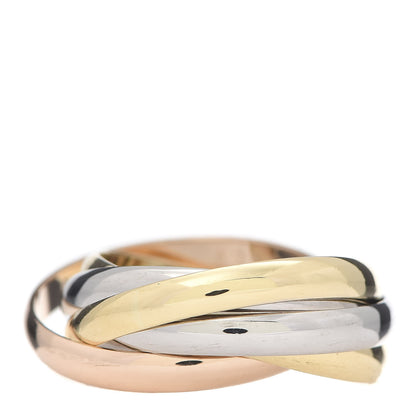 Cartier 18K Pink Yellow White Gold Five Band Les Must De Trinity Ring 54 6.75 3 of 5