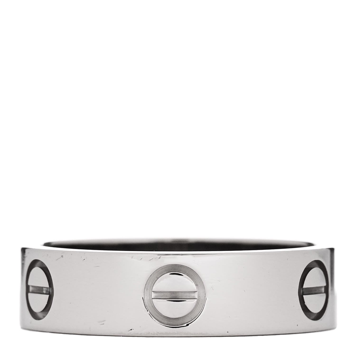 Cartier 18K White Gold 5.5mm LOVE Ring 58 8.5 1 of 5