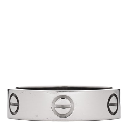 Cartier 18K White Gold 5.5mm LOVE Ring 58 8.5 1 of 5