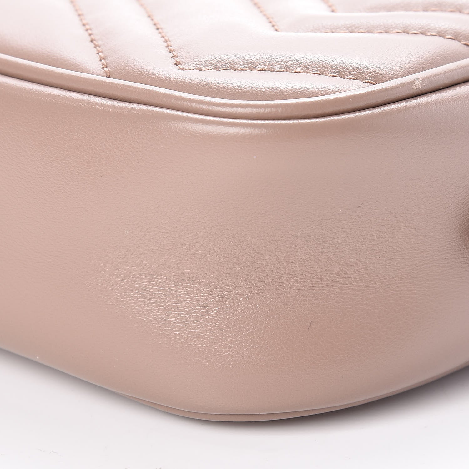 Gucci Calfskin Matelasse Mini GG Marmont Chain Shoulder Bag Porcelain Rose 5 of 11