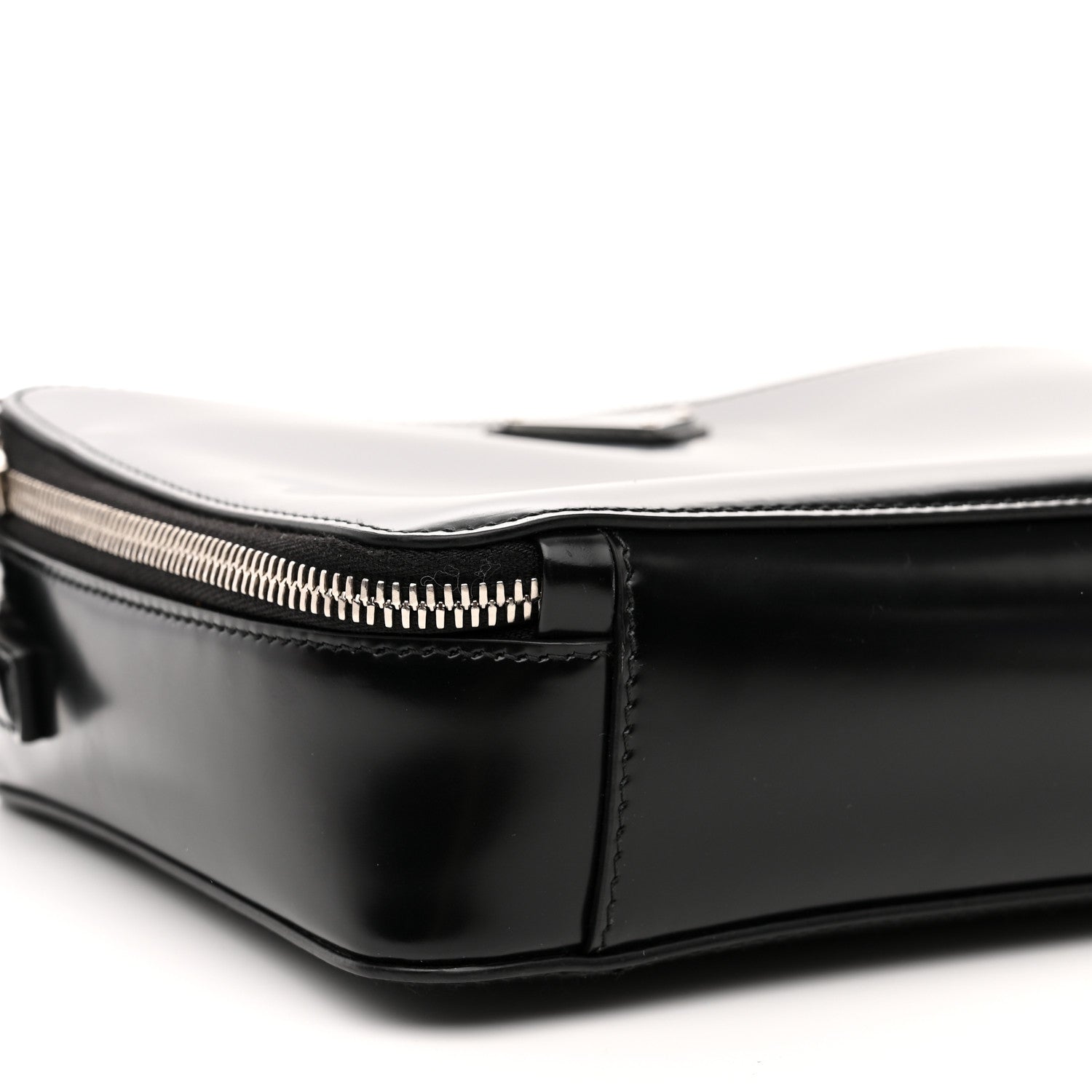 Prada Spazzolato Medium Brique Crossbody Bag Black 9 of 10