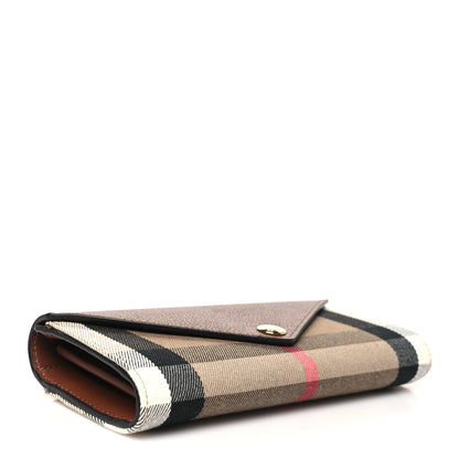 Burberry Vintage Check Grain Calfskin Halton Wallet Tan 4 of 8