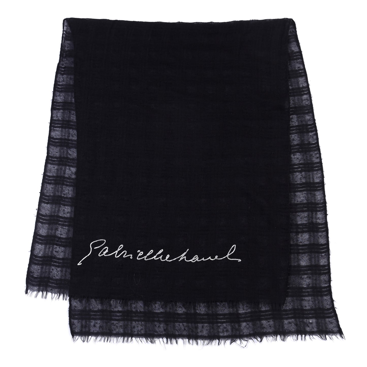Cashmere Silk CC Scarf Black