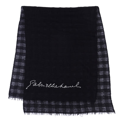 Chanel Cashmere Silk CC Scarf Black 3 of 5