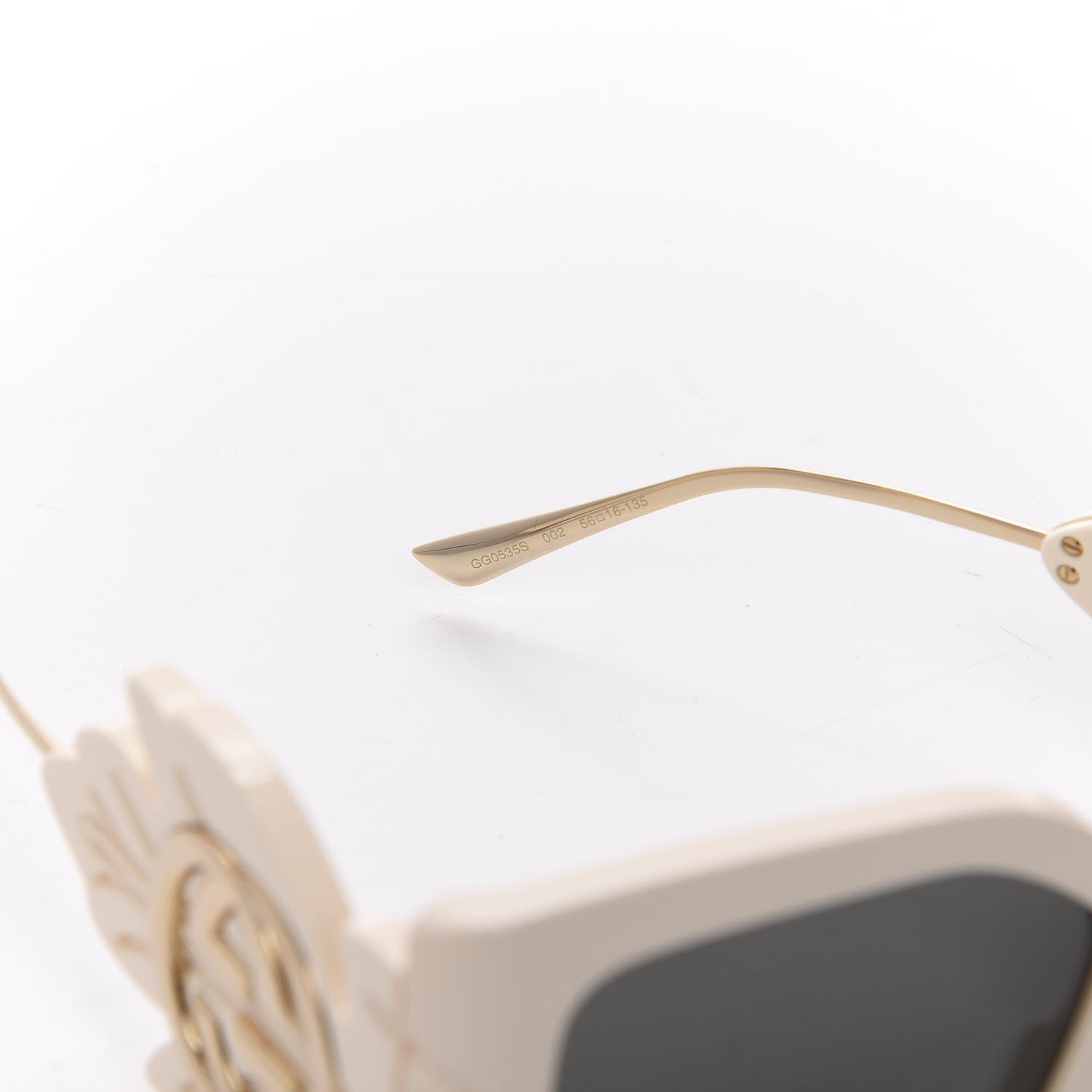 Gucci Acetate Square Frame Wing Sunglasses GG0535S Ivory 6 of 8