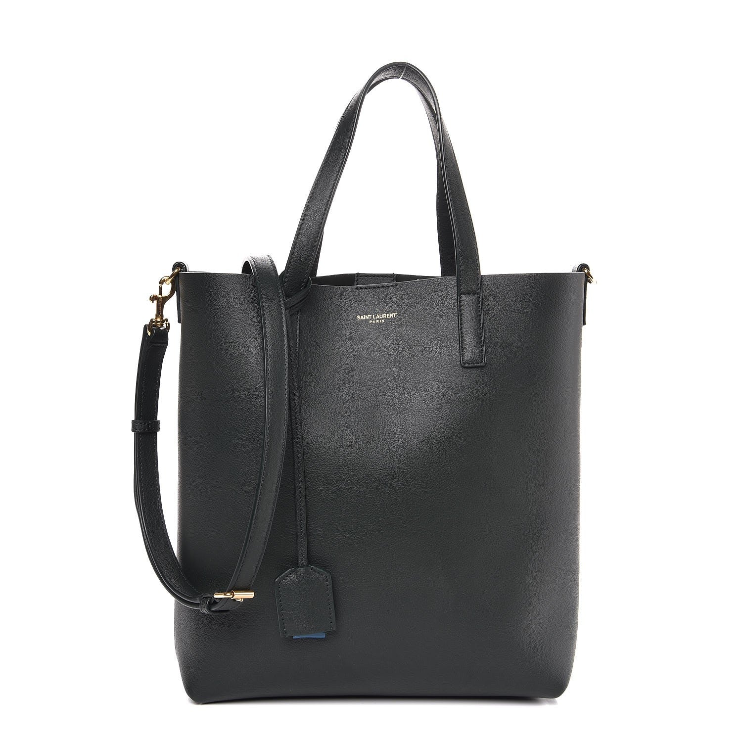 Saint Laurent Calfskin Toy Shopping Tote Dark Green 1 of 8