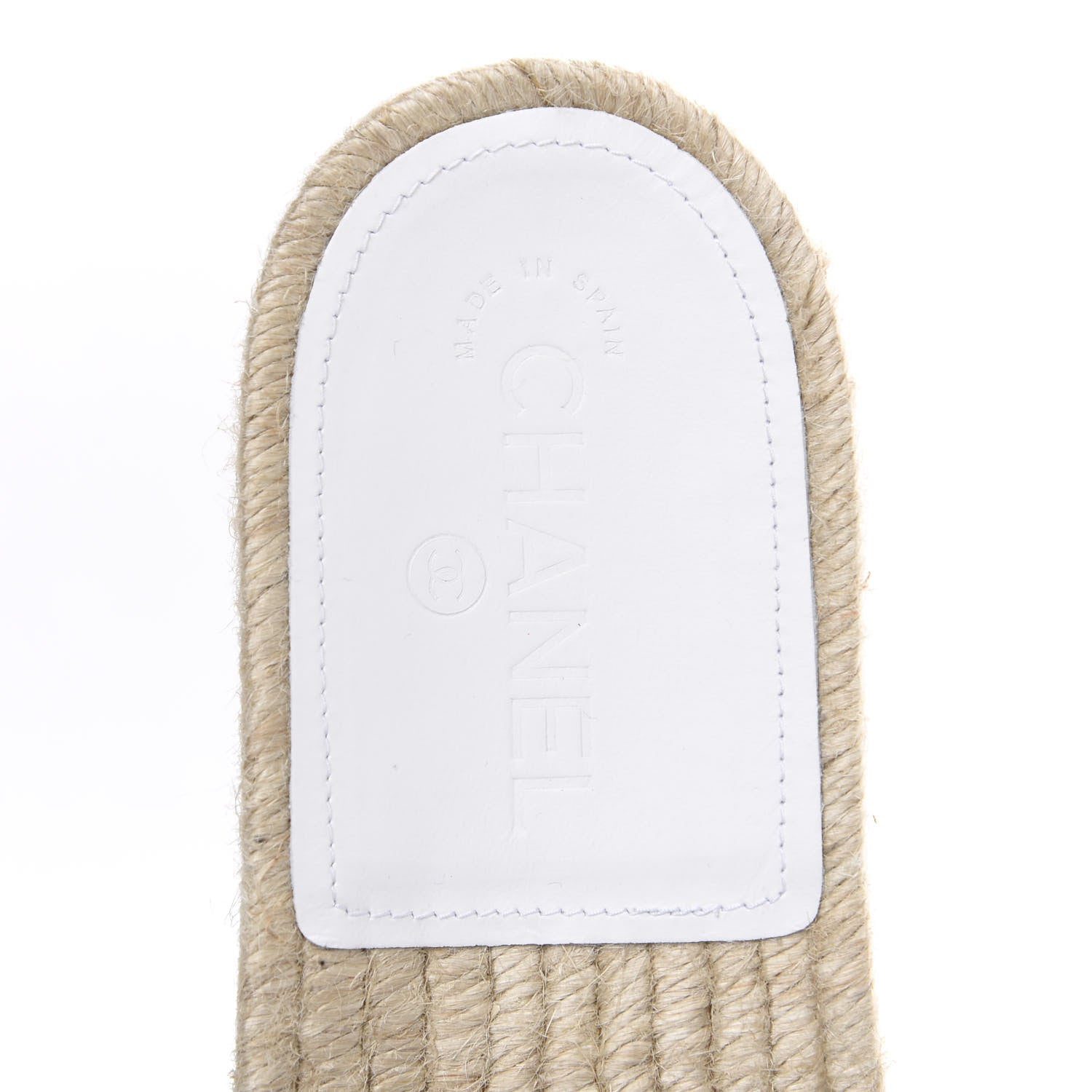 Chanel Lambskin Pearl CC Espadrille Slip On Sandals 42 Ivory 8 of 8