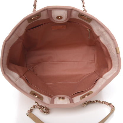 Chanel Mixed Fibers Striped Small Deauville Tote Light Pink 4 of 10