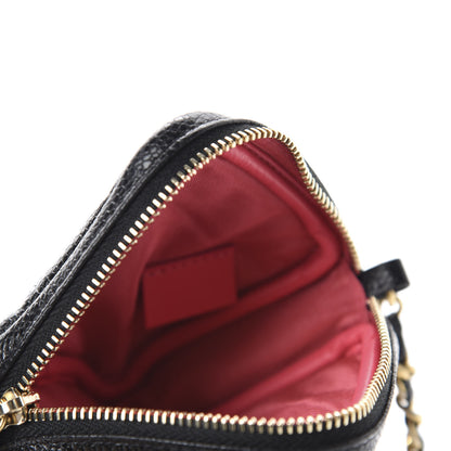 Chanel Caviar Quilted Diamond Coin Purse With Chain Black 5 of 10