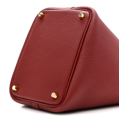Hermes Taurillon Clemence Picotin Lock 18 PM Rouge H 10 of 11