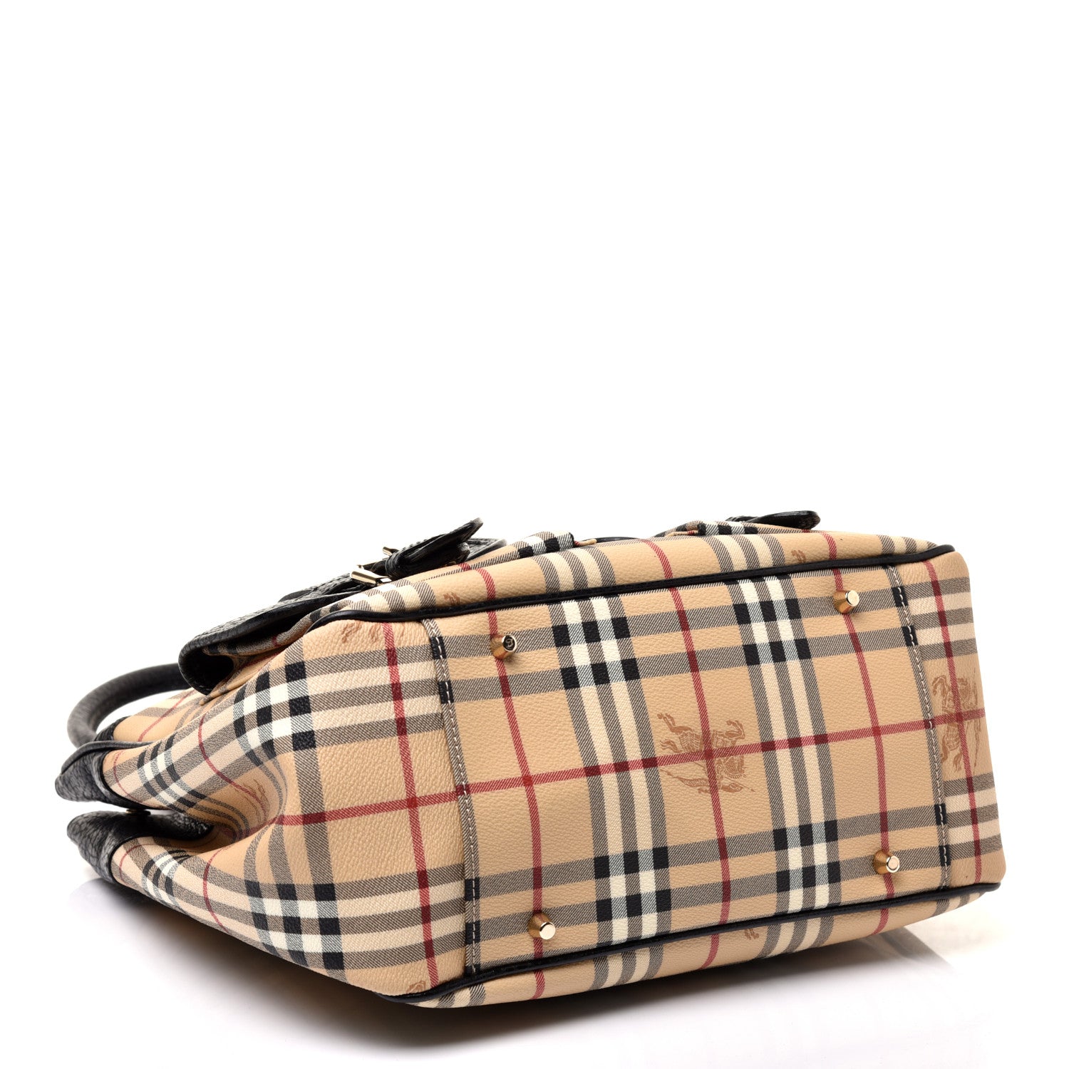 Burberry Haymarket Check Pocket Tote Black 4 of 10