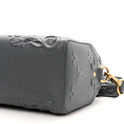 Louis Vuitton Calfskin Debossed Monogram Versailles City Keepall Dark Shadow Grey 7 of 7