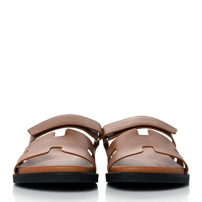 Hermes Calfskin Mens Chypre Sandals 43 Gold 2 of 9