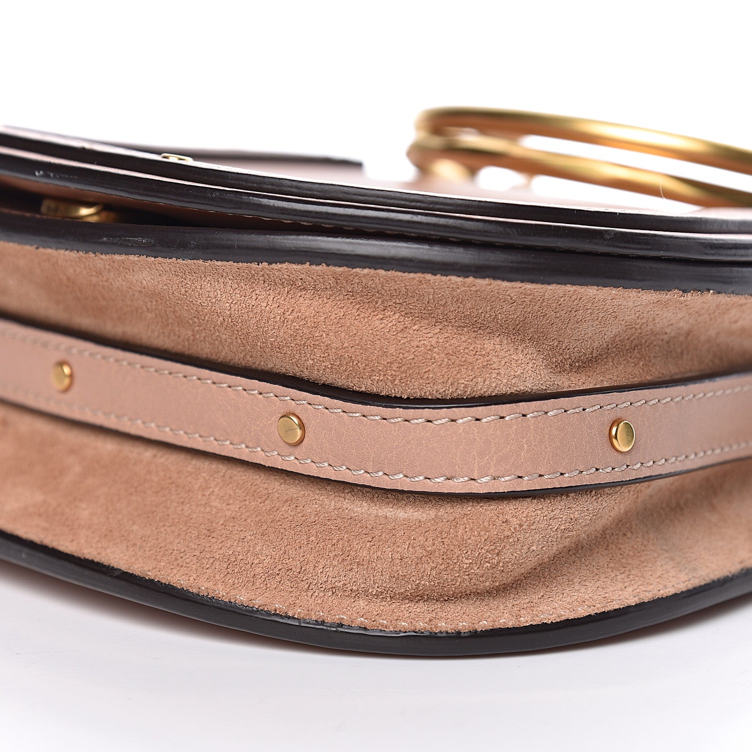 Chloe Calfskin Suede Small Nile Bracelet Bag Biscotti Beige 10 of 11