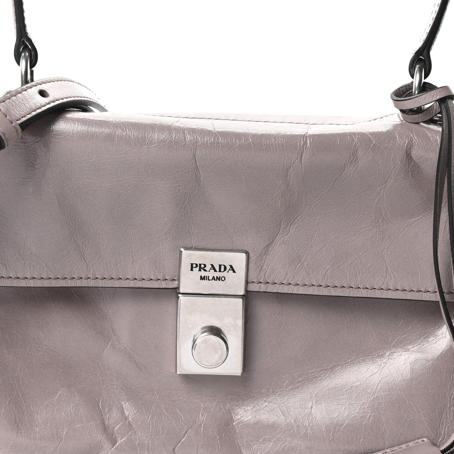 Glossy Calfskin Medium Sound Shoulder Bag Peltro