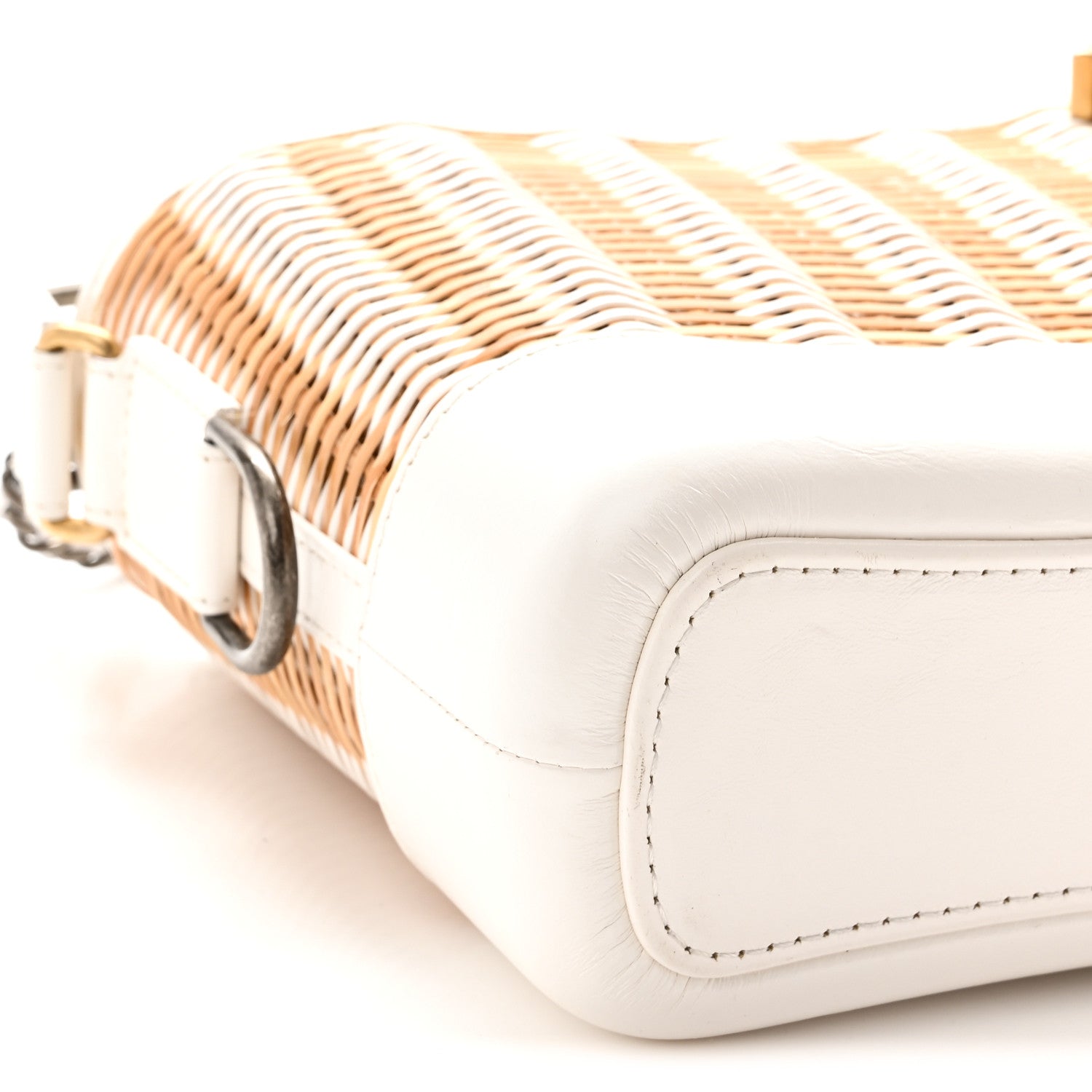Chanel Rattan Calfskin Small Gabrielle Hobo Beige Ivory 9 of 10