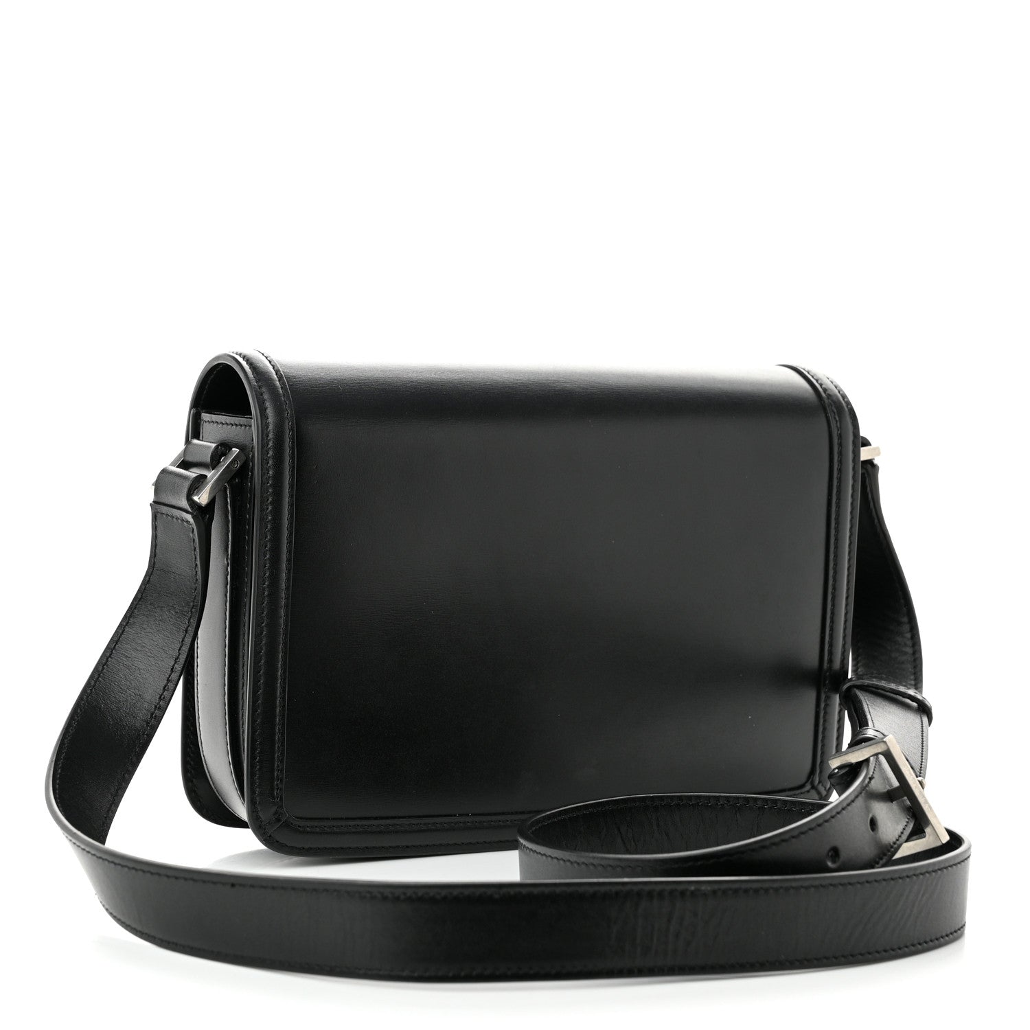 Saint Laurent Box Calfskin Monogram Medium Solferino Satchel Black 3 of 10