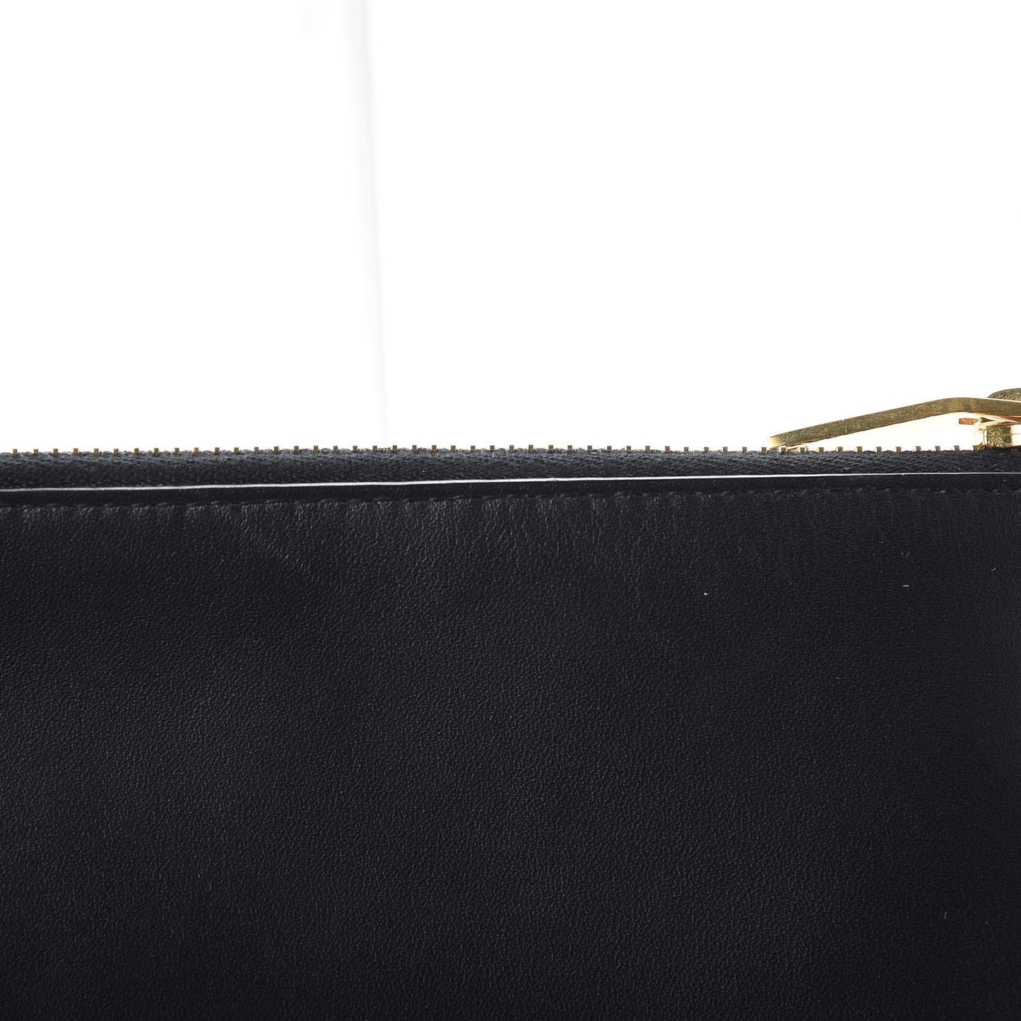 Calfskin Zipped Clutch Black