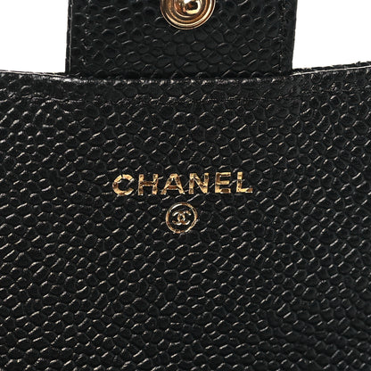 Chanel Caviar Quilted Large Gusset Flap Wallet Black 6 of 10