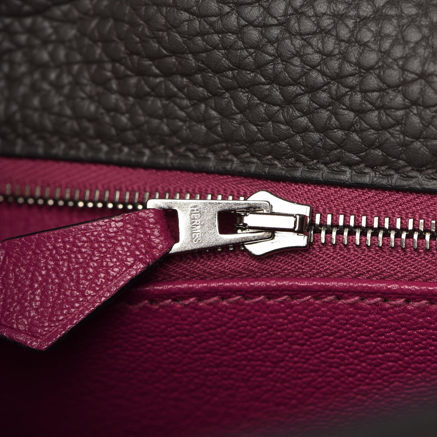 Hermes Taurillon Clemence Horseshoe Kelly Retourne 32 Graphite Tosca 17 of 41