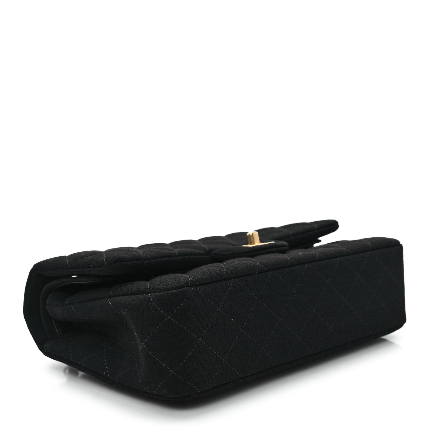 Chanel Jersey Quilted Medium Double Flap Black 4 of 10