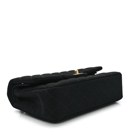 Chanel Jersey Quilted Medium Double Flap Black 4 of 10