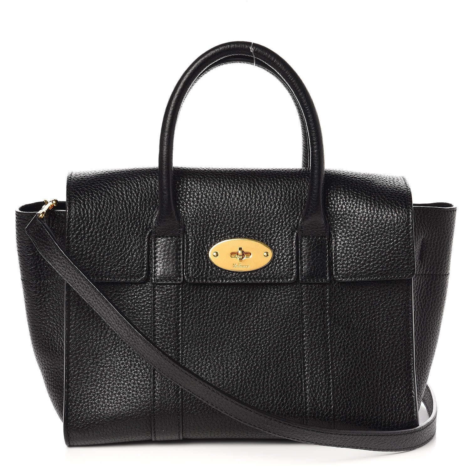 Mulberry Natural Grain Leather Small New Bayswater Black 1 of 6