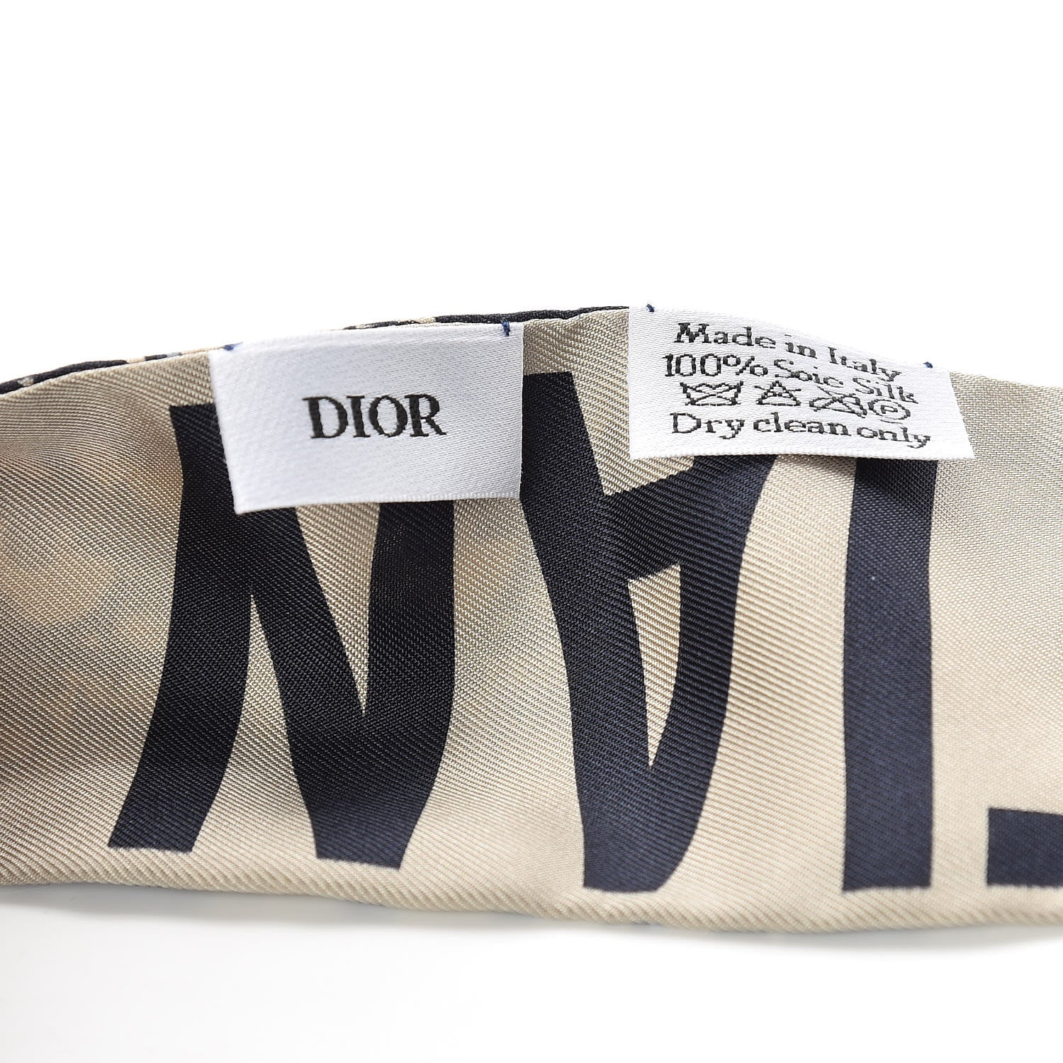 Christian Dior Silk Oblique Mitzah Scarf Blue 3 of 4