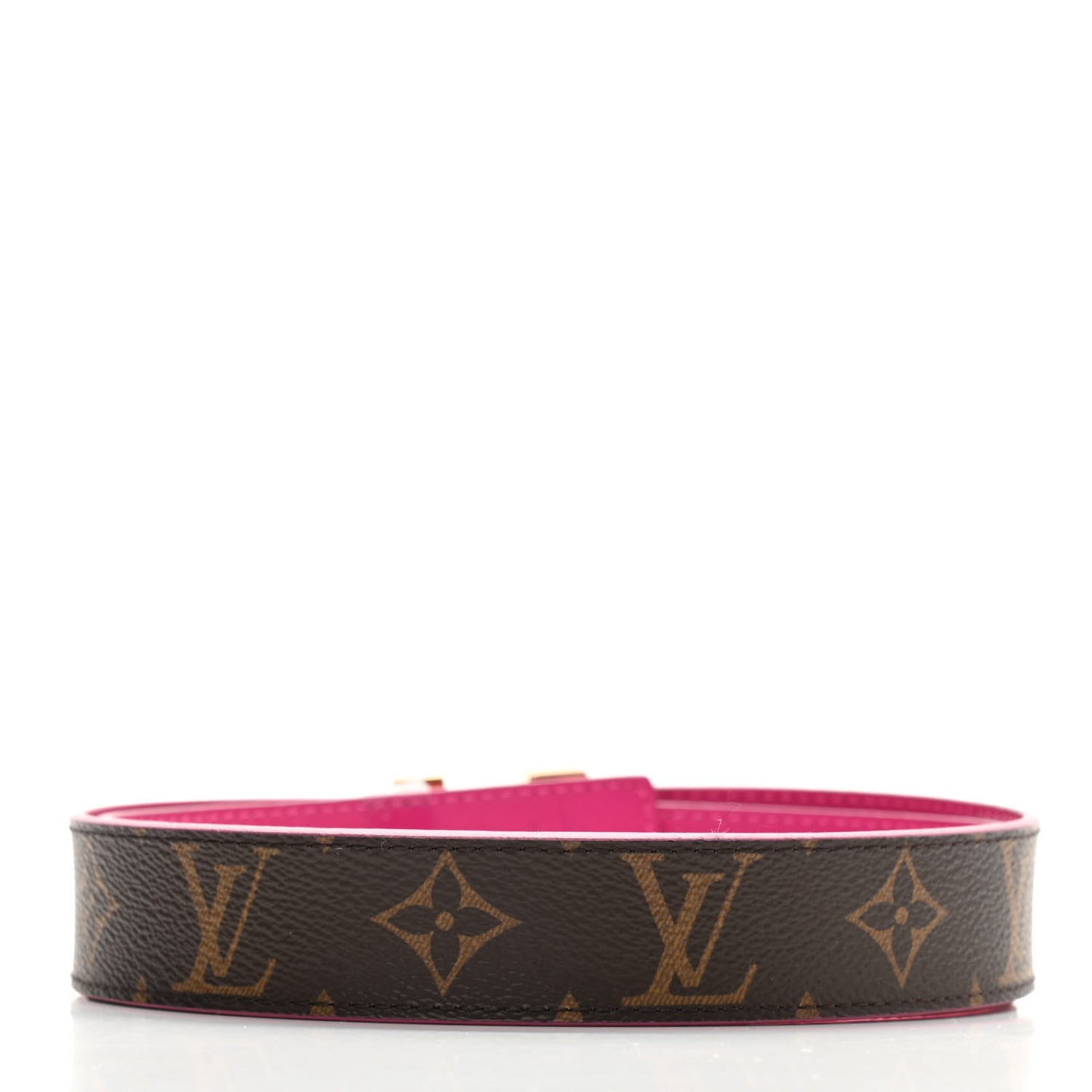 Monogram Calfskin 30mm LV Initiales Reversible Belt 85 34 Fuchsia