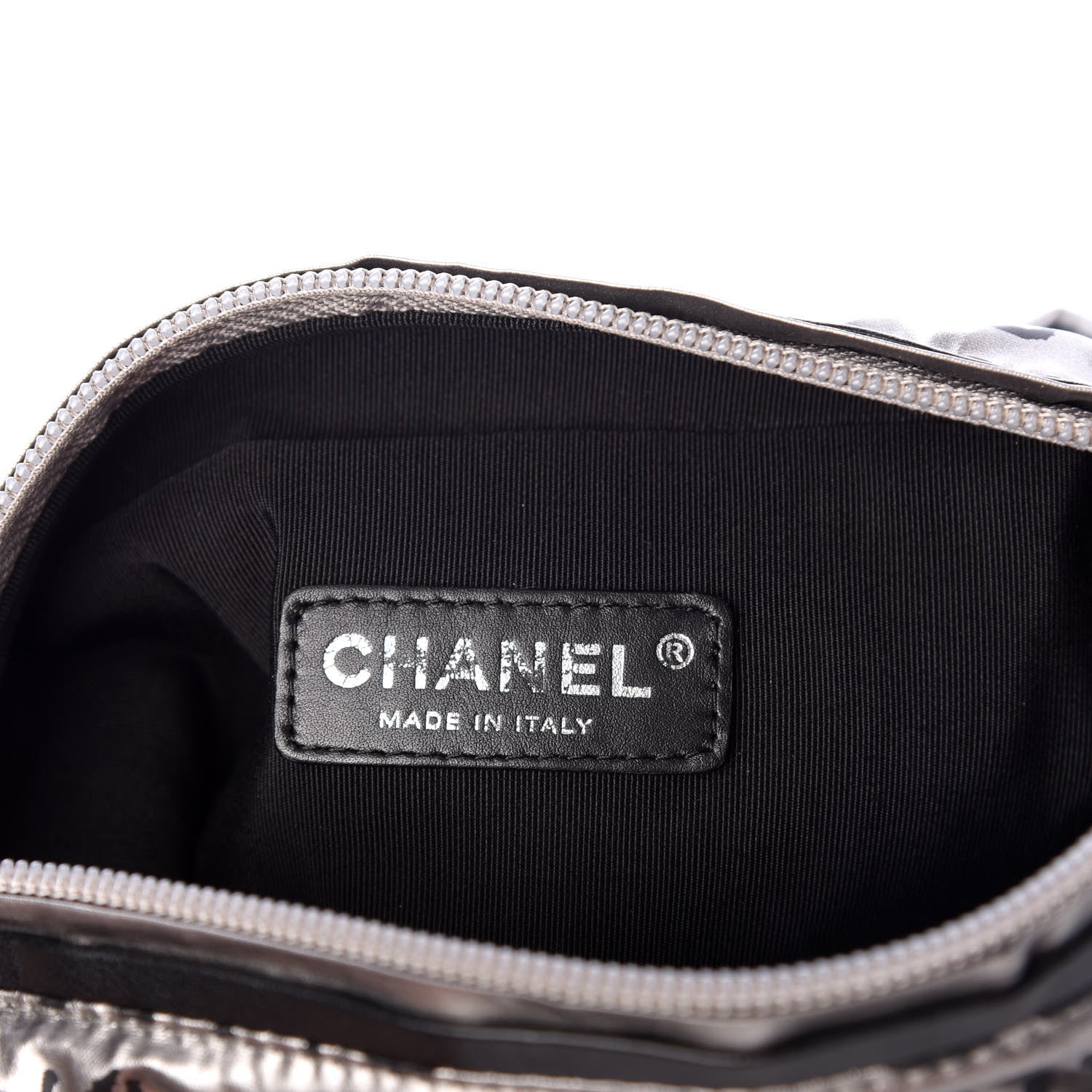 Chanel Coated Canvas Small Unlimited Clutch Dark Silver 6 of 7