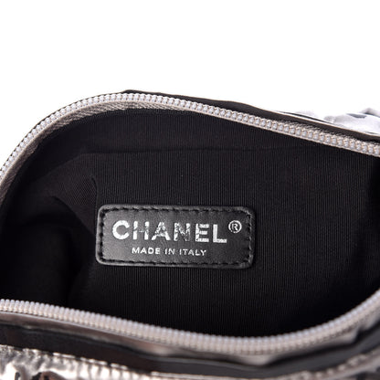 Chanel Coated Canvas Small Unlimited Clutch Dark Silver 6 of 7