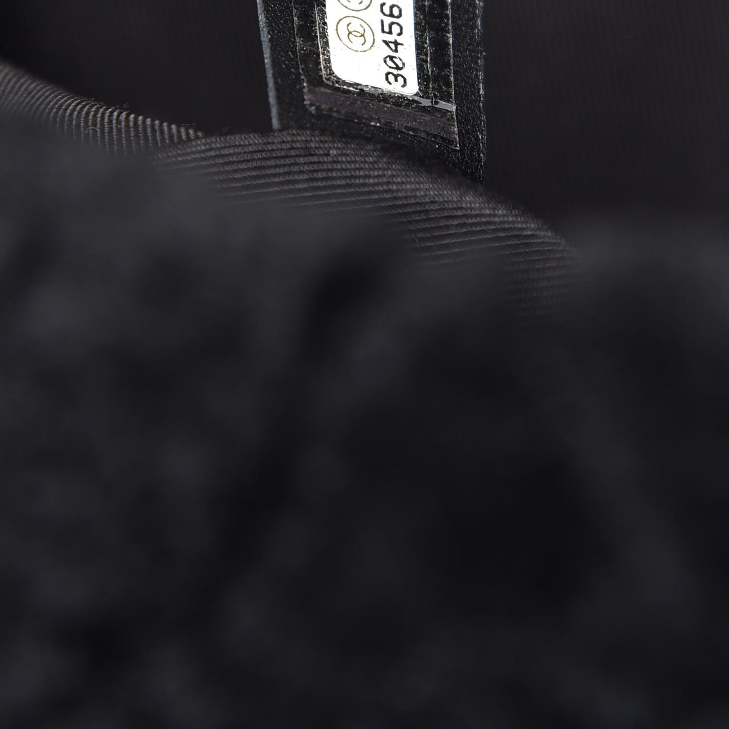 Shearling Tweed Jumbo Single Flap Black White