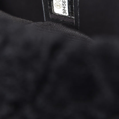 Chanel Shearling Tweed Jumbo Single Flap Black White 8 of 11