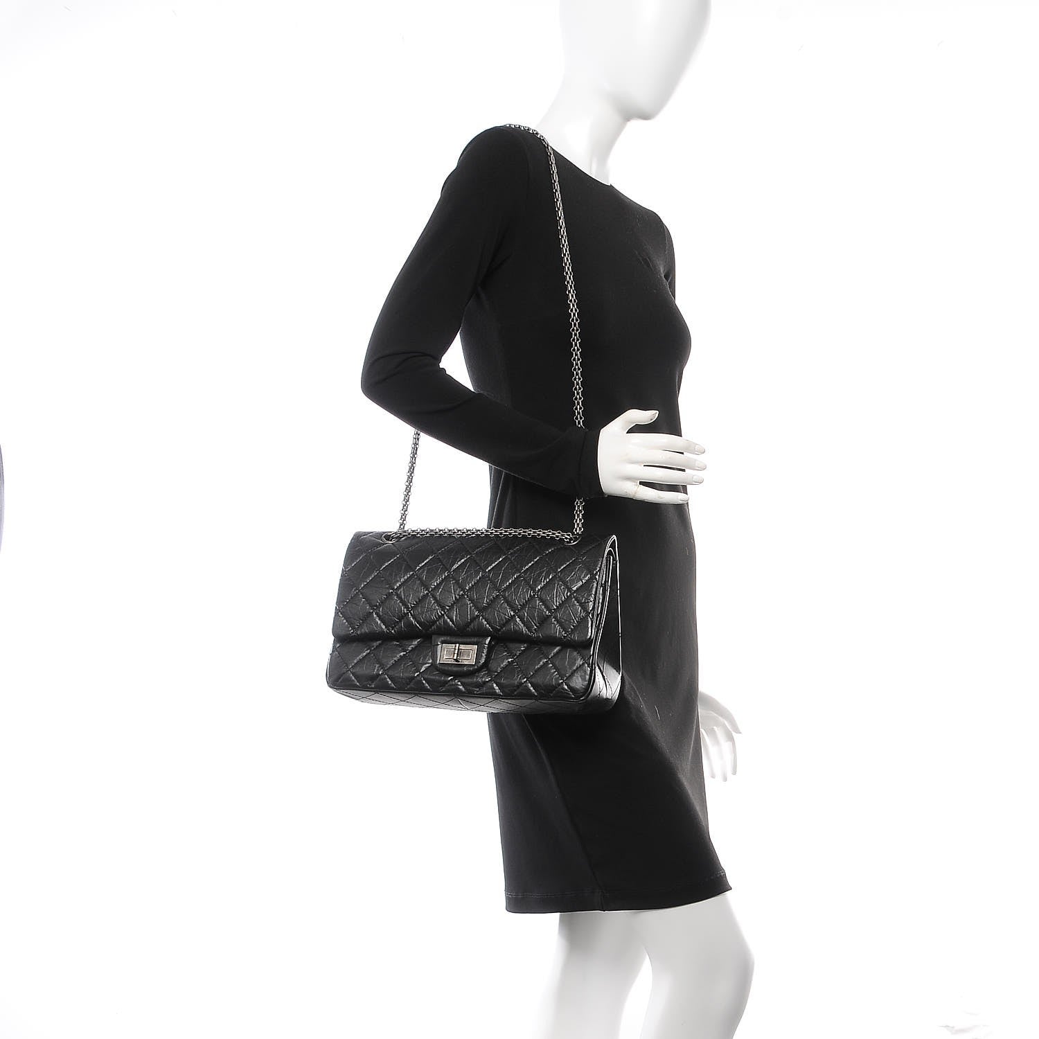 Chanel Aged Calfskin Quilted 2.55 Reissue 227 Flap Black 3 of 9