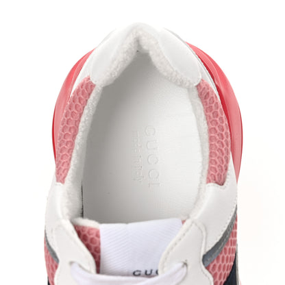 Gucci Lavaredo Eco Fabric Mesh Web Womens Rhyton Reflective Sneakers 37 Great White Water Rose Silver 7 of 7