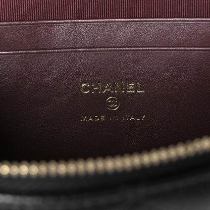 Chanel Caviar Quilted Top Handle Slim Vanity With Chain Black 6 of 11