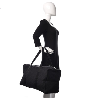 Gucci Denim Monogram Large Collapsible Carry On Duffle Black 2 of 14