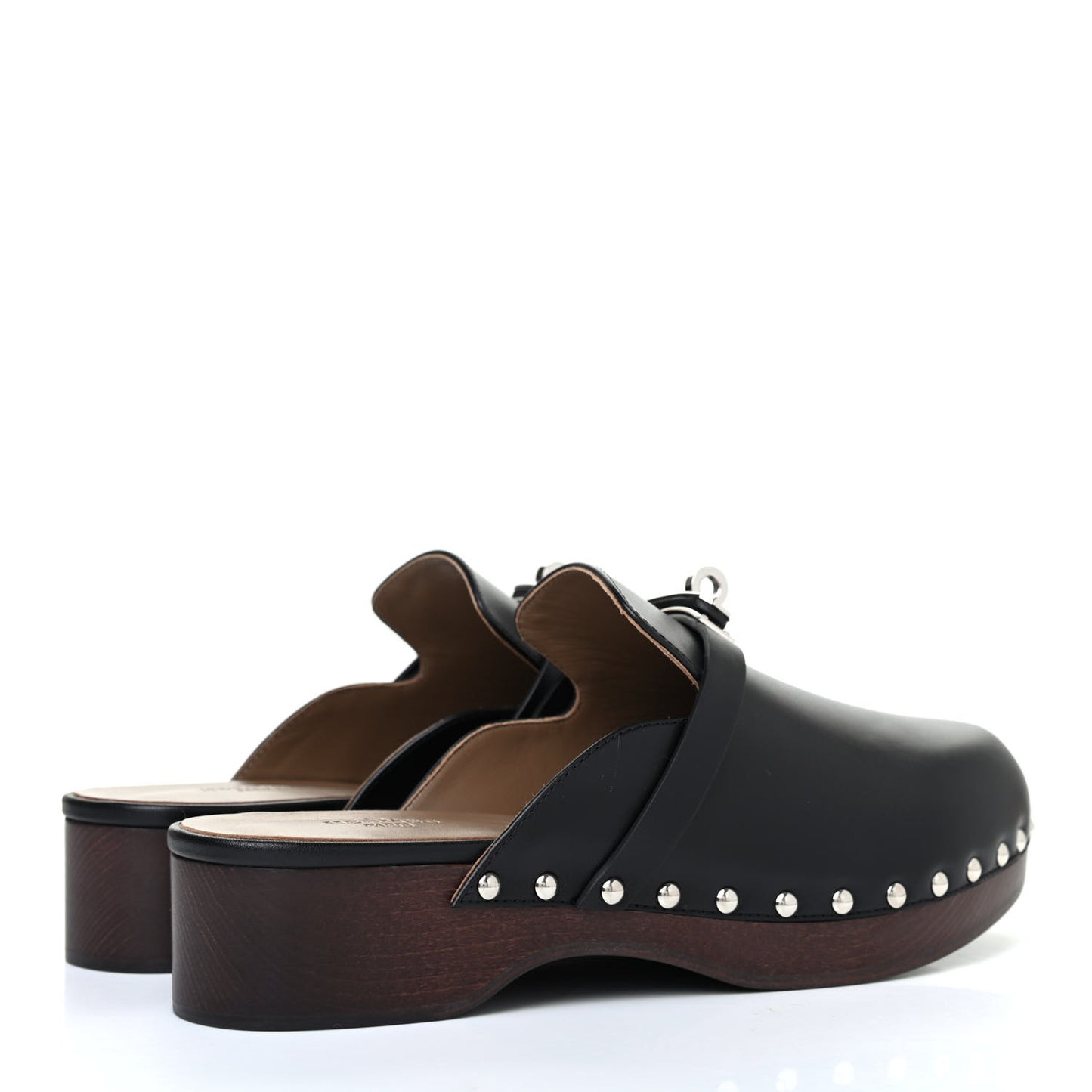 Calfskin Carlotta Mules 38 Black