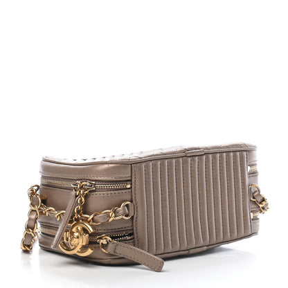 Chanel Metallic Lambskin Quilted Small Coco Boy Camera Case Gold 4 of 10