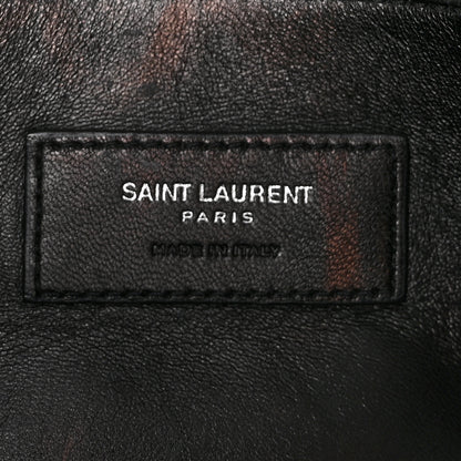Saint Laurent Grain De Poudre Medium West Hollywood Monogram Fold-Over Black 6 of 11