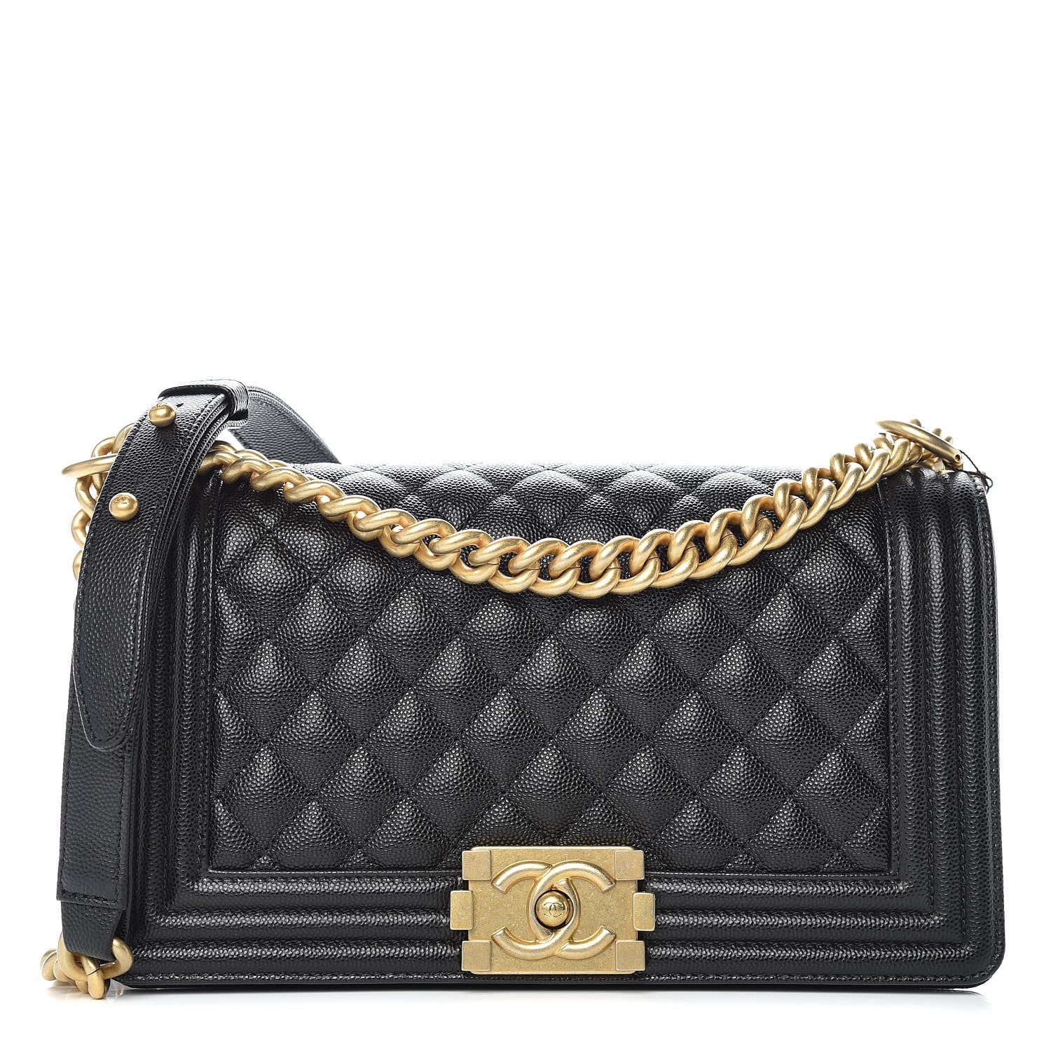 Chanel Caviar Quilted Medium Boy Flap Black 1 of 10