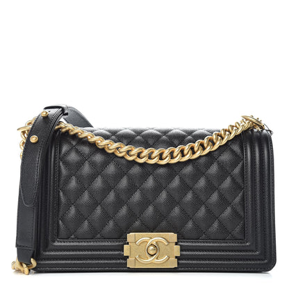 Chanel Caviar Quilted Medium Boy Flap Black 1 of 10