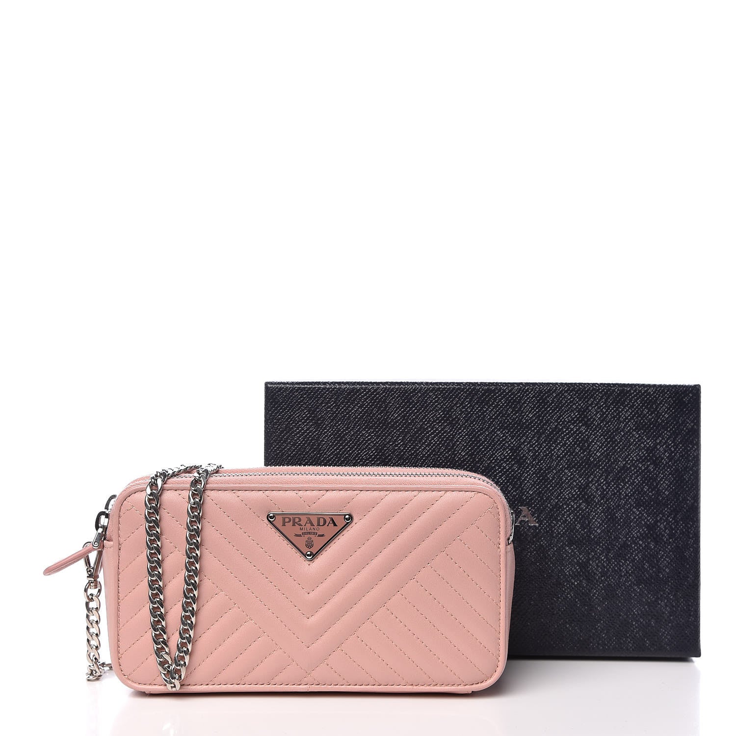 Prada Nappa Impunture Mini Shoulder Bag Orchidea 13 of 13