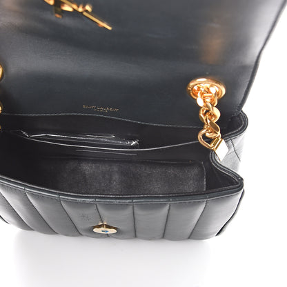 Saint Laurent Lambskin Matelasse Monogram Medium Vicky Chain Bag Dark Green 4 of 8