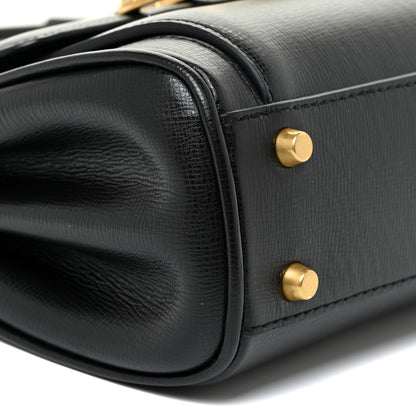 Valentino Garavani Grainy Calfskin Mini Rockstud Alcove Top-Handle Bag Black 9 of 11