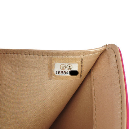 Chanel Lambskin Embossed Camellia Large Gusset Flap Wallet Pink 7 of 7