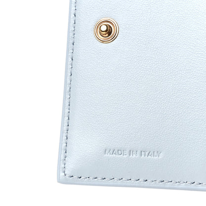 Celine Grained Calfskin Compact Triomphe Charms Wallet Glacier 6 of 6