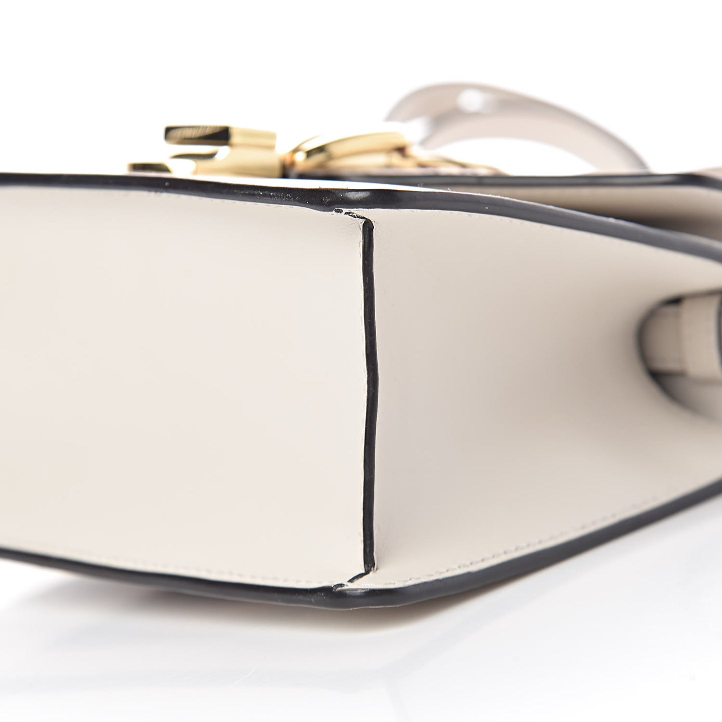 Calfskin Mini Sylvie Top Handle Bag White